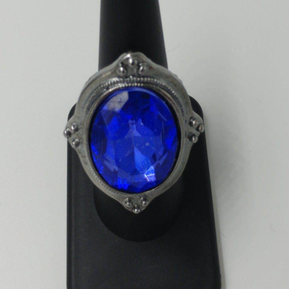 TeSori Blue Stone Statement Stretch Ring One Size